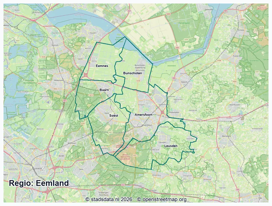 Kaart Eemland